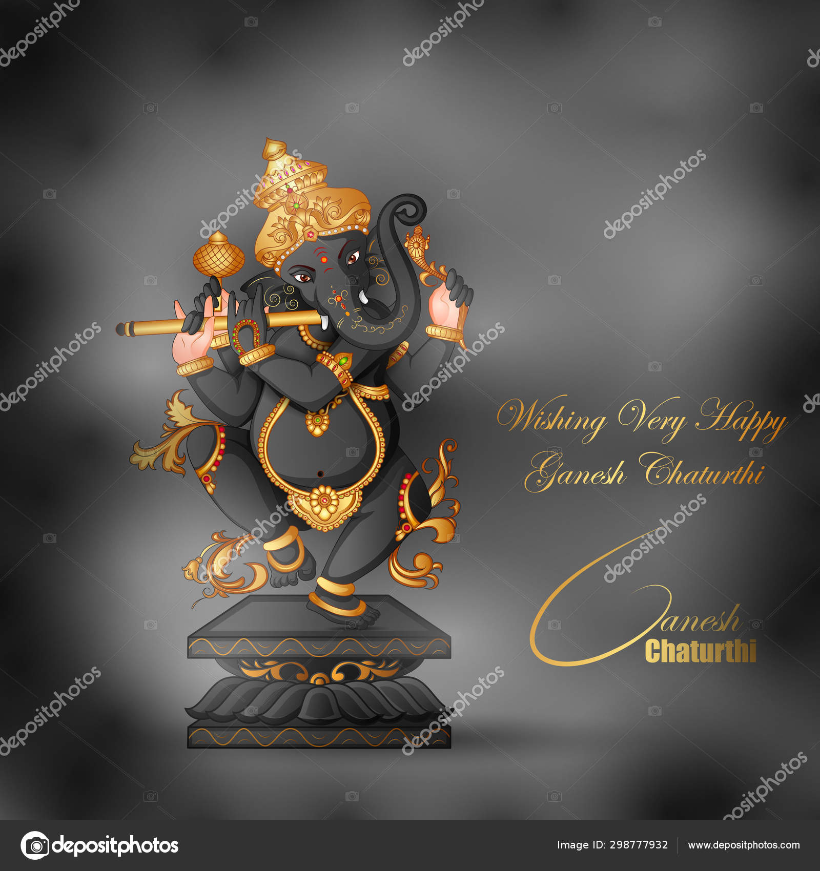 Lord Ganapati for Happy Ganesh Chaturthi festival religious banner  background Stock Vector Image by ©stockshoppe #298777932