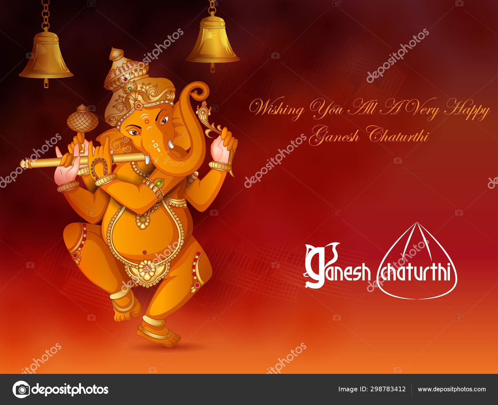 Lord Ganapati for Happy Ganesh Chaturthi festival religious banner  background Stock Vector Image by ©stockshoppe #298783412