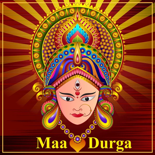 Happy Durga Puja tło festiwal dla Indie wakacje Dussehra — Wektor stockowy