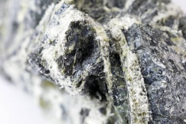 Mineral asbest makro fotoğrafçılık.
