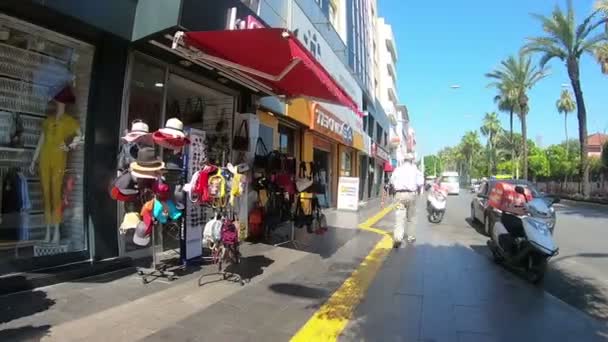 Manavgat Turchia Luglio 2019 Strade Della Città Vita Quotidiana Dei — Video Stock