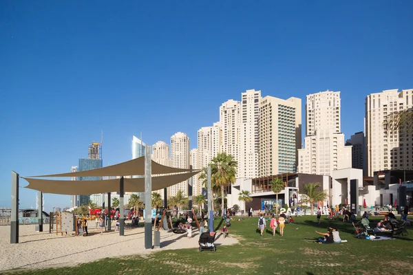Dubai United Arab Emirates 2020 Dubai Marina Beach Editorial Infrastructure — Stock Photo, Image