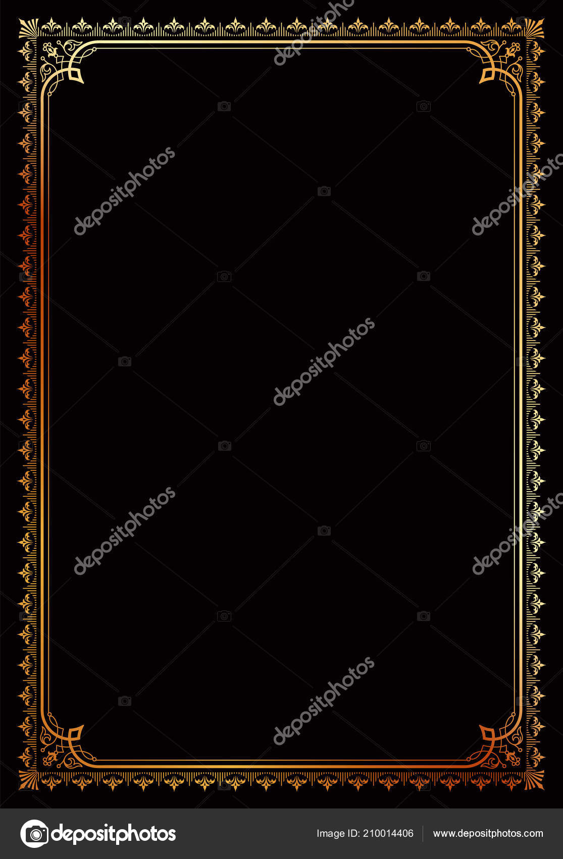 Decorative Border Frame Background Certificate Book Cover Template