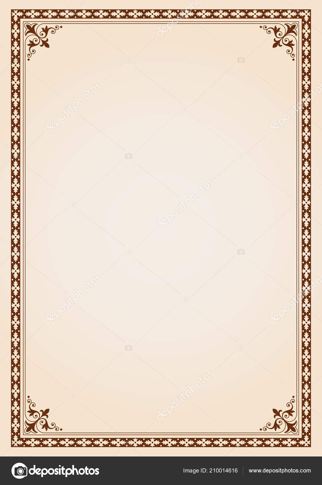 Decorative Border Frame Background Certificate Book Cover Template Classic  Proportion Stock Vector Image by ©digiselector #210014616