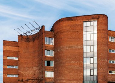 Sovyet modernizm dönemi brutalism tarzı Saint-Petersburg, Rusya'nın binasında parçası