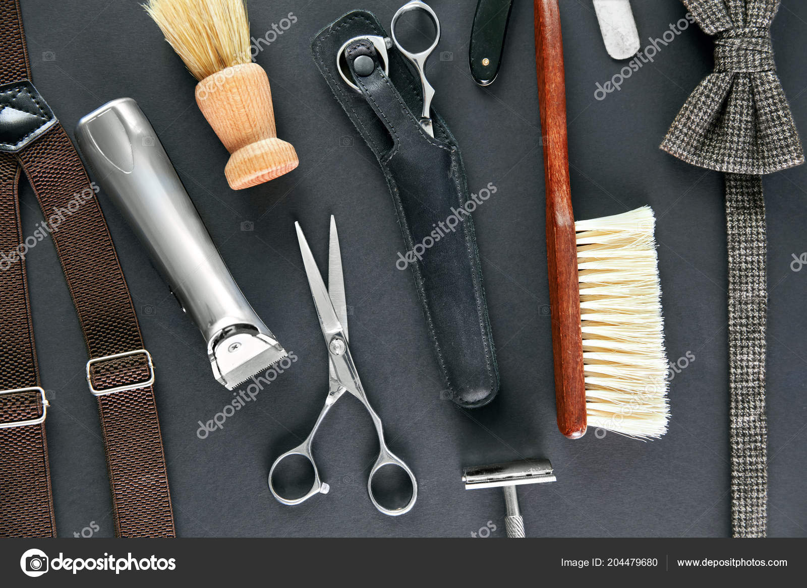 Barbería Herramientas Equipos Herramientas Accesorios Aseo Para Hombres  Sobre Fondo: fotografía de stock © puhhha #204479680