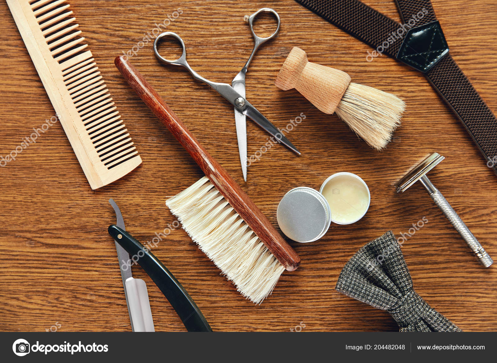 Barbería Herramientas Equipos Herramientas Accesorios Aseo Para Hombres  Sobre Fondo: fotografía de stock © puhhha #204479680