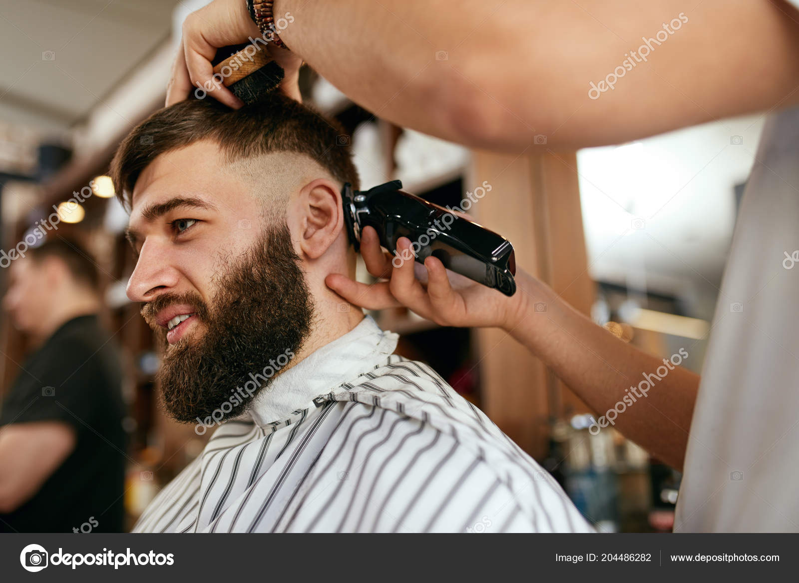 Barber Shop Men Hair Cut Barber Doing Men Fashion Hairstyle Stock Photo by ©puhhha 204486282 Barber Shop Men Hair Cut Barber Doing Men Fashion Hairstyle Stock Photo by ©puhhha 204486282
