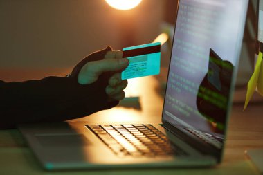 Kredi kartı kesmek. Online para çalmak. Kişisel bilgi ve teknoloji suç için çevrimiçi kullanarak bilgisayar korsanı. Yüksek çözünürlük