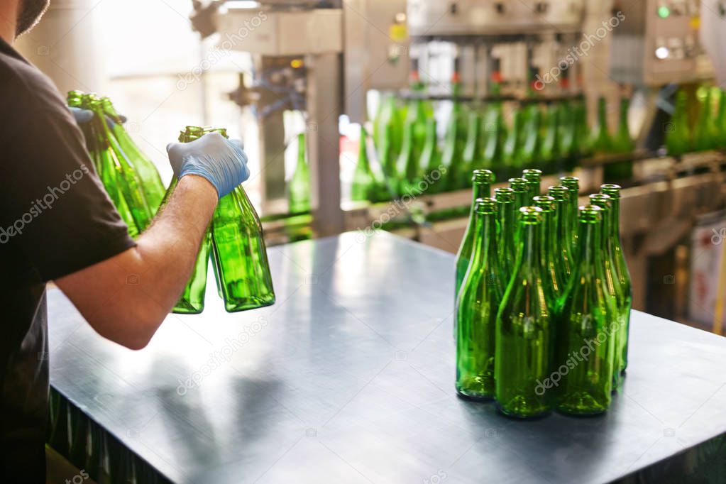 Craft Beer Brewing Production At Brewery