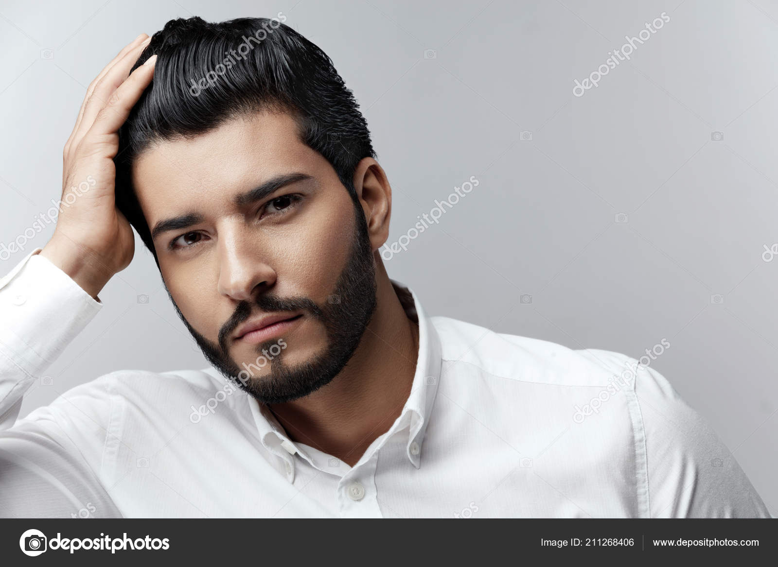 Fashion Model With Hair Style And Beard Stock Photo by ©puhhha 211268406