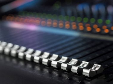 Ses karıştırma Resepsiyon portre Studio kayıt. Mikser Denetim Masası