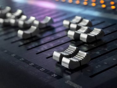 Ses karıştırma Resepsiyon portre Studio kayıt. Mikser Denetim Masası
