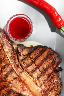 Acı Biber Soslu Et Libiftek Closeup