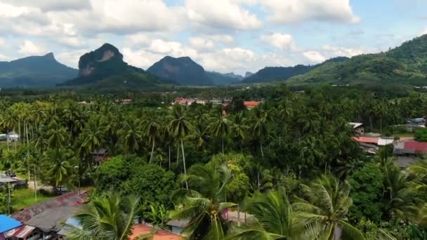 Paisaje natural de Tailandia desde la vista aérea — Vídeos de Stock