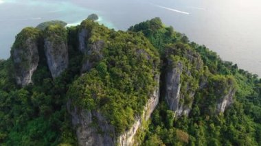 Deniz manzaralı tropik yeşil adaların doğası