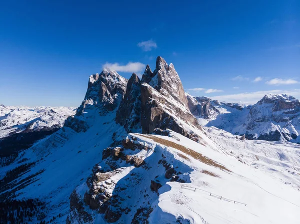 Peaks Snowy Alpine Mountains Dolomites Italy — Stock Photo, Image