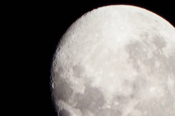 Black White View Full Moon Craters — Stock Photo, Image