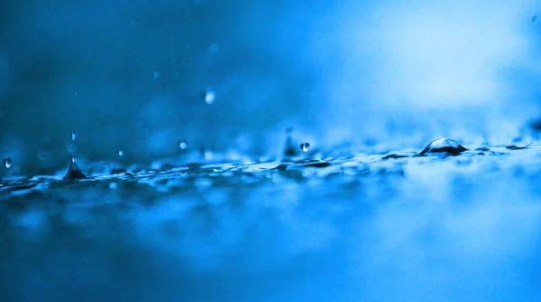 Blue Water Drops Surface — Stock Photo, Image