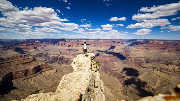 Man Watching Nature Front Him — Stock Photo, Image