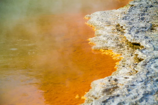 Vista Detalhada Bacia Geotérmica Yellowstone — Fotografia de Stock