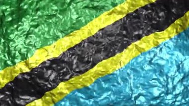 4k Ultra High Definition Video sorunsuz döngüler ile su arka plan üzerinde gerçekçi dalgalı bayrağı