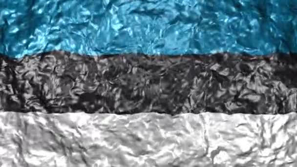 Ultra Video Alta Definición Bandera Ondulada Realista Sobre Fondo Agua — Vídeo de stock