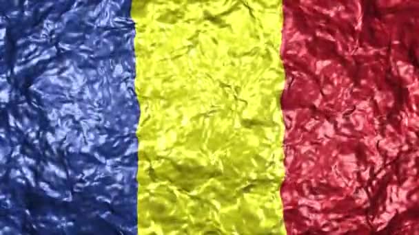 Vidéo Ultra Haute Définition Drapeau Ondulé Réaliste Sur Fond Eau — Video