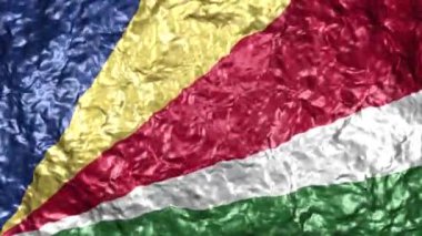 4k Ultra High Definition Video sorunsuz döngüler ile su arka plan üzerinde gerçekçi dalgalı bayrağı