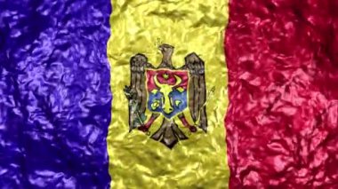 4k Ultra High Definition Video sorunsuz döngüler ile su arka plan üzerinde gerçekçi dalgalı bayrağı