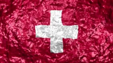 4k Ultra High Definition Video sorunsuz döngüler ile su arka plan üzerinde gerçekçi dalgalı bayrağı