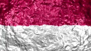 4k Ultra High Definition Video sorunsuz döngüler ile su arka plan üzerinde gerçekçi dalgalı bayrağı