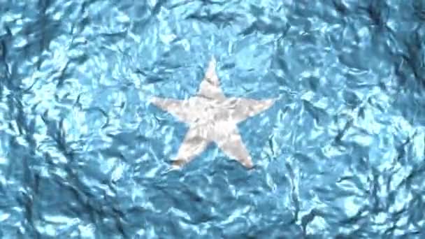シームレスなループを持つ水背景に現実的な波状フラグの超高精細ビデオ — ストック動画