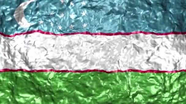 Ultra High Definition Τηλεοπτικό Ρεαλιστική Κυματιστή Σημαία Πάνω Από Νερό — Αρχείο Βίντεο