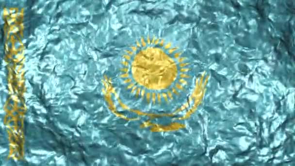 Ultra Video Alta Definición Bandera Ondulada Realista Sobre Fondo Agua — Vídeos de Stock