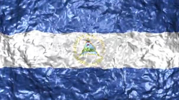 Vidéo Ultra Haute Définition Drapeau Ondulé Réaliste Sur Fond Eau — Video