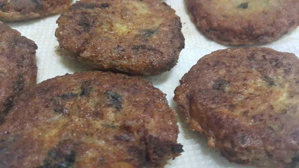 Menutup Pandangan Kebab Goreng Pedas Lezat Resep Makanan Cepat Saji — Stok Foto