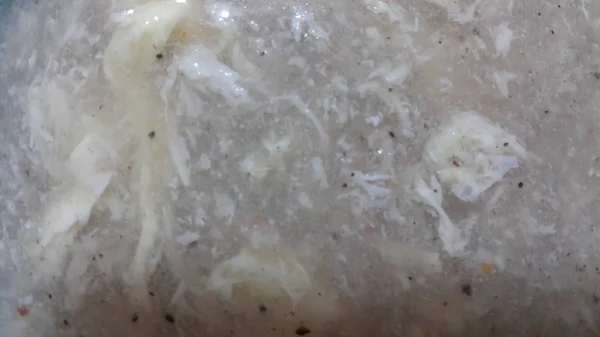Близкий Вид Миску Китайского Острого Супа Яйцом Грибами Шиитаке Тофу — стоковое фото
