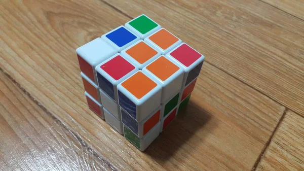 Corea Del Sur Octubre 2018 Vista Cerca Del Cubo Rubik — Foto de Stock