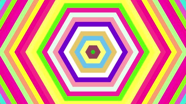 Naadloze Loops Animatie Achtergrond Vormen Hypnotische Kleur Veranderende Geometrische Illusie — Stockvideo