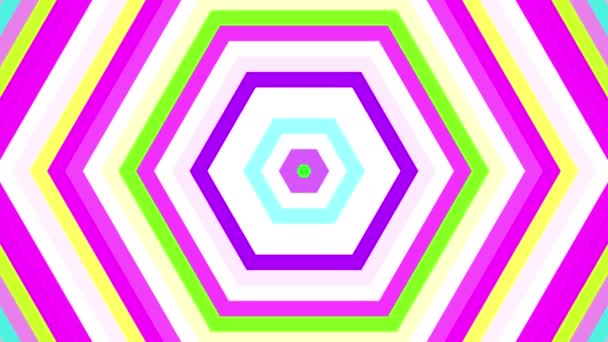 Naadloze Loops Animatie Achtergrond Vormen Hypnotische Kleur Veranderende Geometrische Illusie — Stockvideo