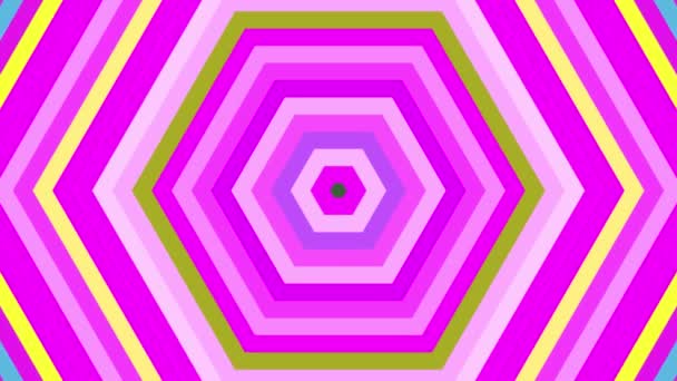 Naadloze Loops Animatie Achtergrond Vormen Hypnotische Kleur Veranderende Geometrische Illusie — Stockvideo