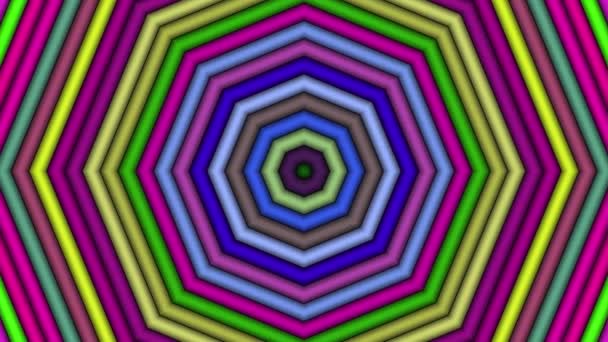Hexagones Cambio Color Hipnótico Fondo Animación Bucle Sin Costura Fondo — Vídeo de stock