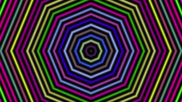 Hypnotische Farbwechsel Sechsecke Nahtlose Schleifenanimation Hintergrund Illusionshintergrund Psychedelischer Hintergrund — Stockvideo