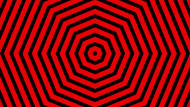 Hypnotique couleur changeant hexagones sans couture boucle animation fond. Fond d'illusion, fond psychédélique 