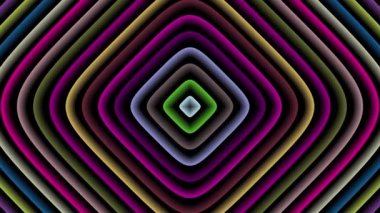 Hipnotik renkli geometrik değiştirme sorunsuz döngü animasyon arka plan şekilleri. Yanılsama arka plan, psychedelic arka plan