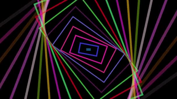 Hypnotic Color Changing Geometric Shapes Seamless Loop Animation Background Illusion — Stock Video