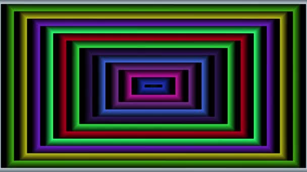 Naadloze Loops Animatie Achtergrond Vormen Hypnotische Kleur Veranderende Geometrische Illusie — Stockvideo