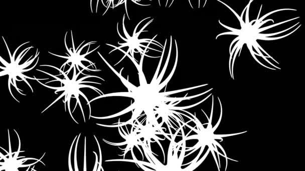 Witte kleur neuron cellen netwerkstructuur modulatie — Stockvideo