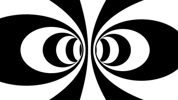 Гипнотическая психоделическая иллюзия бесшовный цикл анимации фон. 4k видео — стоковое видео